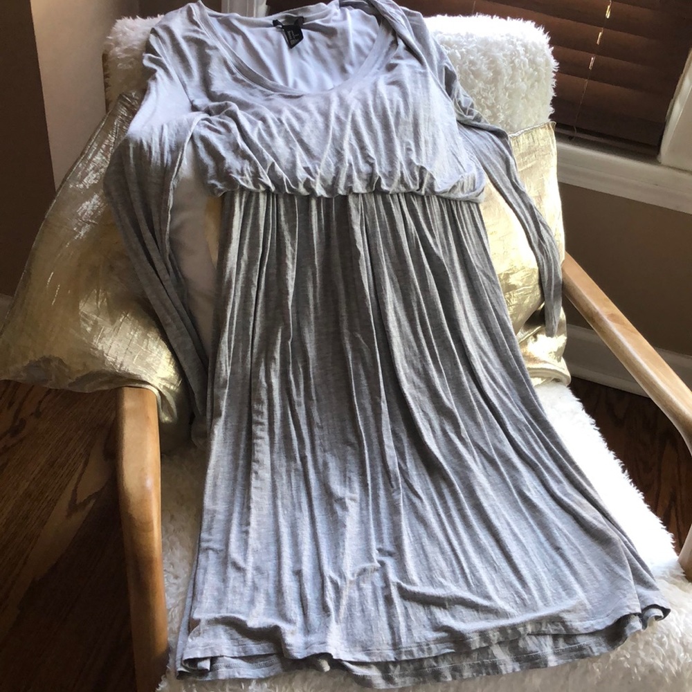 2 Dresses! Gray & Olive
